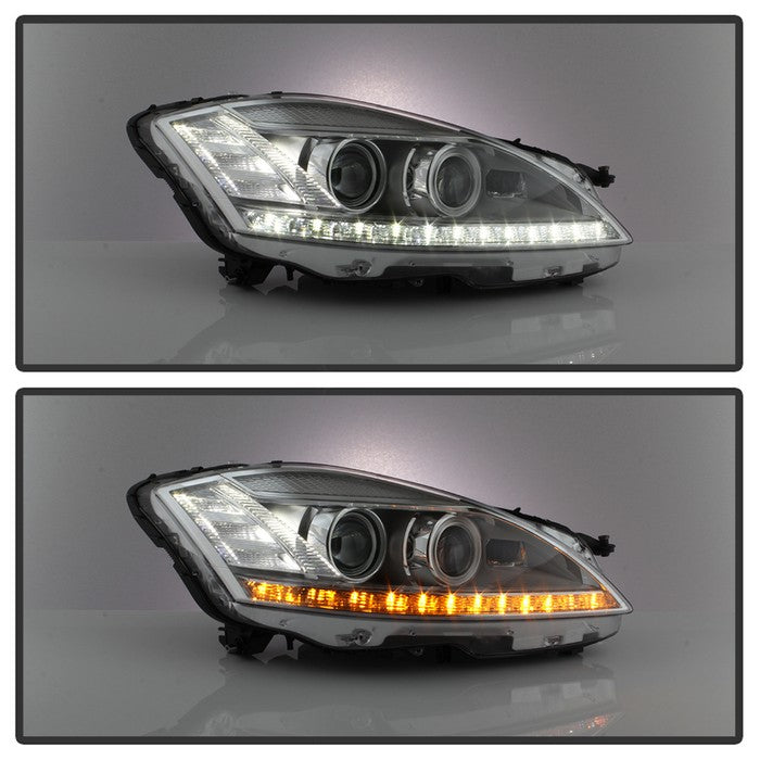 SPYDER xTune Mercedes Benz S-Class W221 LED Projector Headlights - Chrome (PRO-JH-MBW22107-HID-C) 9937064