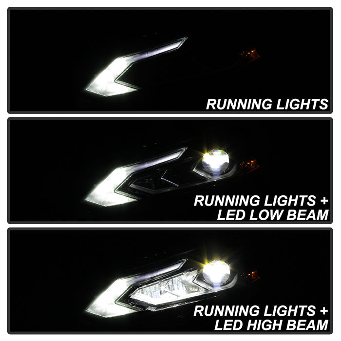FR SPORT xTune Nissan Altima 19-20 4Dr w High Beam LED Projector Headlight - OE SET...