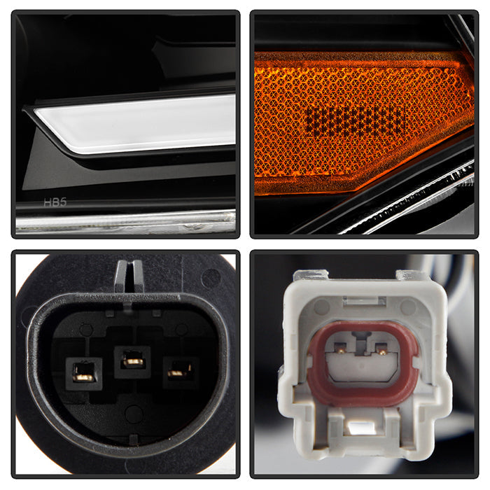 FR SPORT SPYDER xTune Nissan Frontier 09-20 Projector Headlights - Light Bar DRL - Black 9051395...