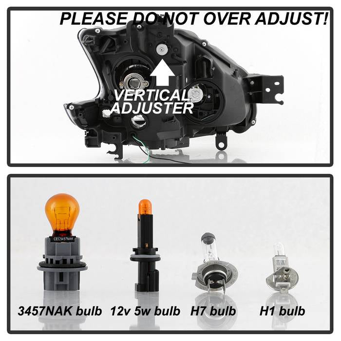 SPYDER xTune 09-14 Nissan Maxima Halogen LED Light Bar Projector Headlights - Smoke (PRO-JH-NM09-LB-BSM) 9043062