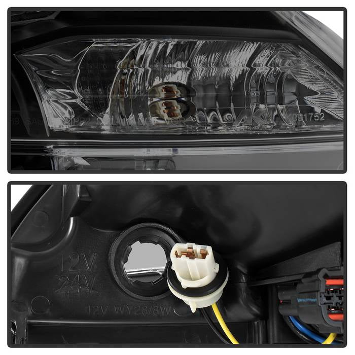 SPYDER xTune 13-15 Nissan Sentra DRL LED Light Bar Proj Halogen Headlights - Blk Smoke (PRO-JH-NS13-LB-BSM) 9042973