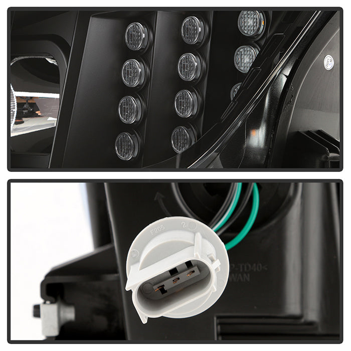 Xtune Nissan Titan (Halogen Only) 06-20 Projector Headlights Black PRO-JH-NTI16-LBBRL-BK 9049224