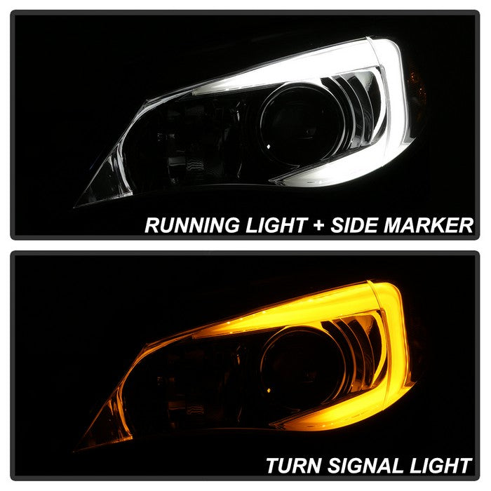 SPYDER xTune Subaru Impreza WRX Halogen Only 08-14 Projector Headlights - Chrome PRO-JH-SI08-LBDRL-C 9039362
