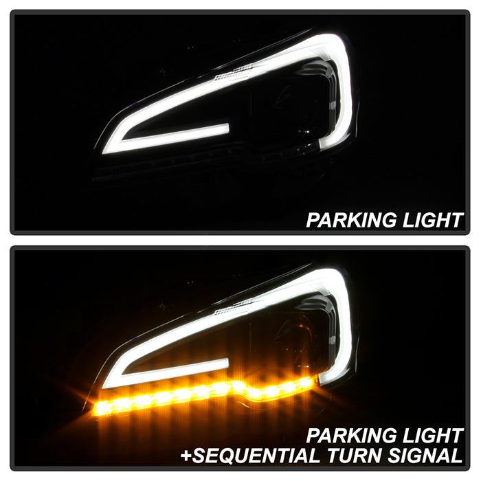 FR SPORT SPYDER xTune 15-18 Subaru Impreza WRX Proj Halo Headlight - Light Bar DRL - Blk Smoke...