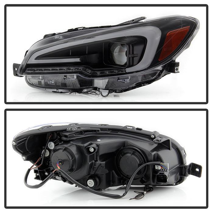 FR SPORT SPYDER xTune 15-18 Subaru Impreza WRX Proj Halo Headlight - Light Bar DRL - Blk Smoke...