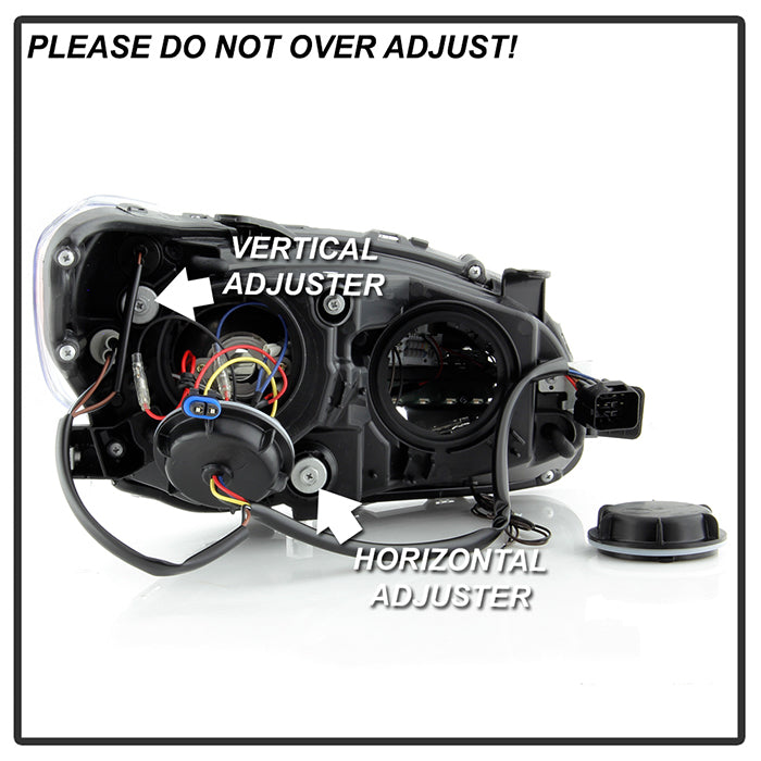 FR SPORT SPYDER xTune 15-18 Subaru Impreza WRX Proj Halo Headlight - Light Bar DRL - Blk Smoke...