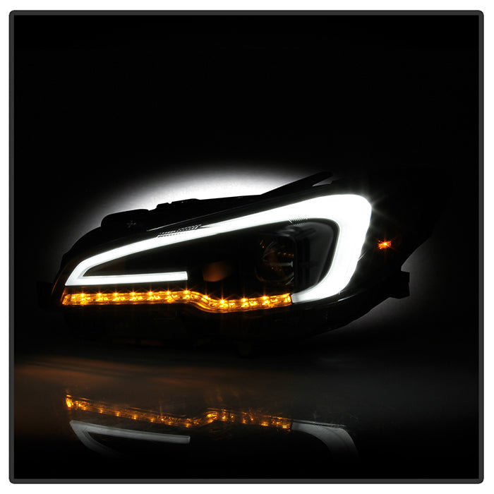 FR SPORT SPYDER xTune 15-18 Subaru Impreza WRX Proj Halo Headlight - Light Bar DRL - Blk Smoke...