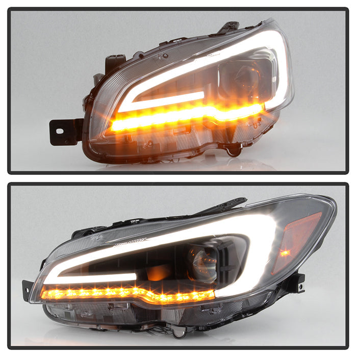 FR SPORT SPYDER xTune 15-18 Subaru Impreza WRX Proj Halo Headlight - Light Bar DRL - Blk Smoke...