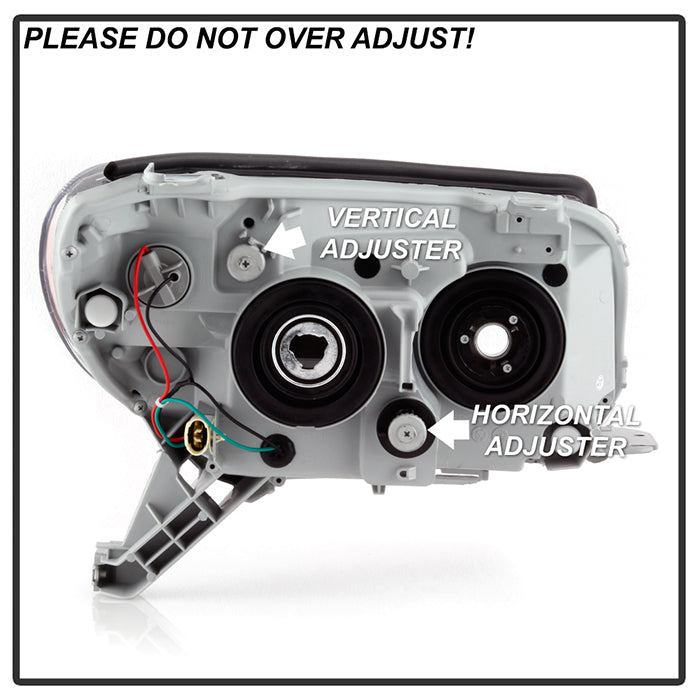 Xtune Toyota 4Runner 06-09 LED Light Bar Projector Headlights - Chrome 9046865