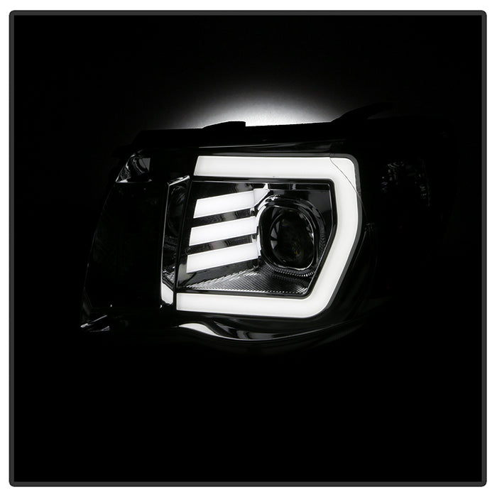 xTune Toyota Tacoma 05-11 LED Light Bar Projector Headlights - Chrome PRO-JH-TT05-LB-C 9050152