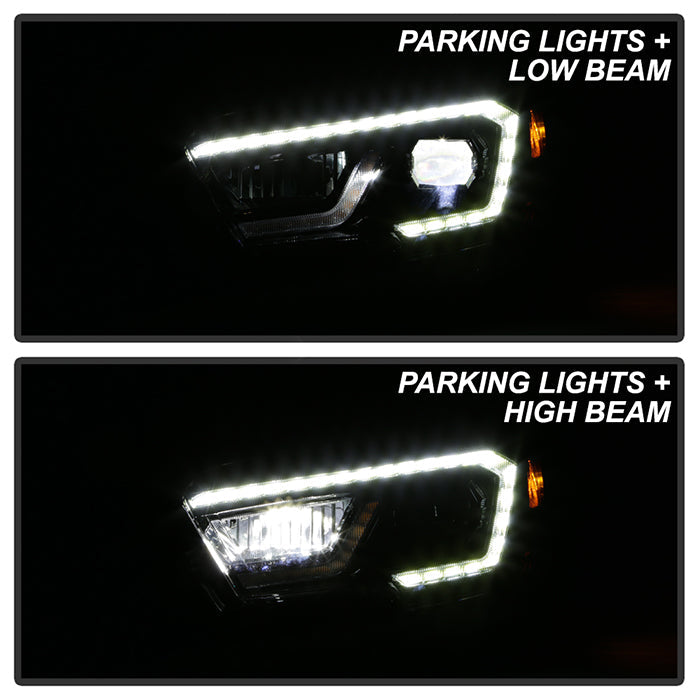 FR SPORT xTune Toyota Tacoma 16-19 SR SR5 Model LED DRL Projector Headlights- Black...