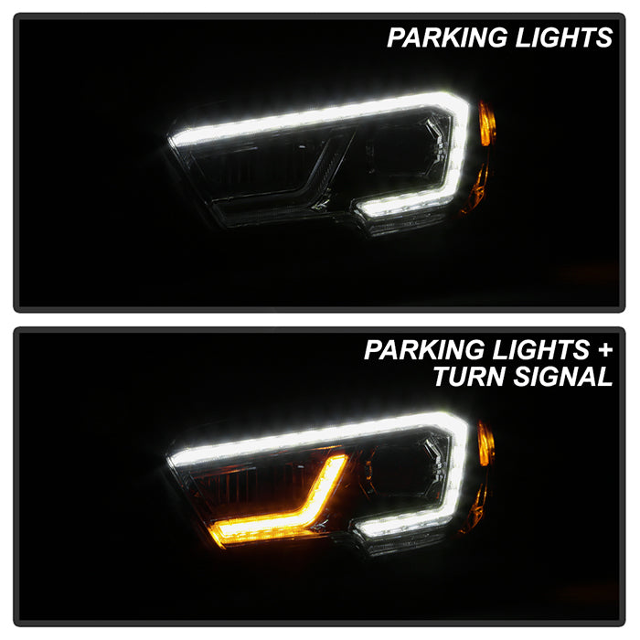 xTune Toyota Tacoma 16-19 TRD Model LED DRL Projector Headlights- Chrome PRO-JH-TTA16-FLED-TRD-C 9050091