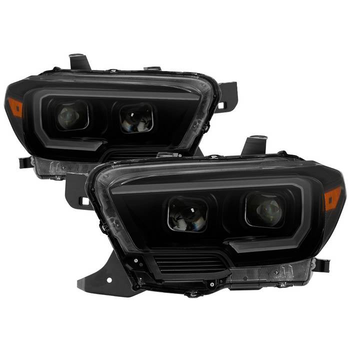 FR SPORT SPYDER xTune 16-18 Toyota Tacoma SR/SR5 DRL Proj Headlights w/Turn Signal - Blk Smk...