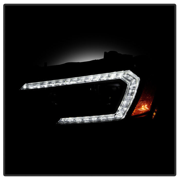 SPYDER xTune VW Jetta 11-18 *Halogen Only* Proj. Headlights w/ Light Bar - Blk PRO-JH-VJ11-LBDRL-BK 9055560