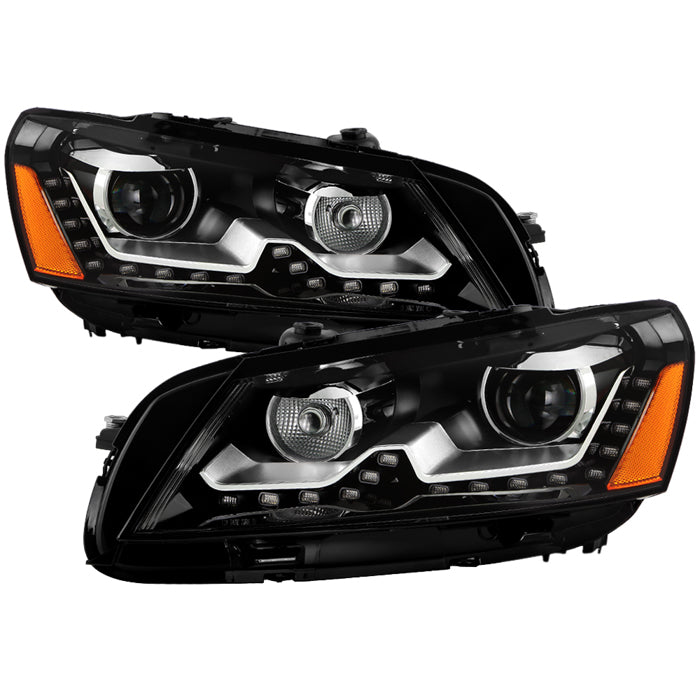 FR SPORT SPYDER Xtune Volkswagen Passat 12-14 OE Projector Headlights Not Compatible w/ Hid Black...