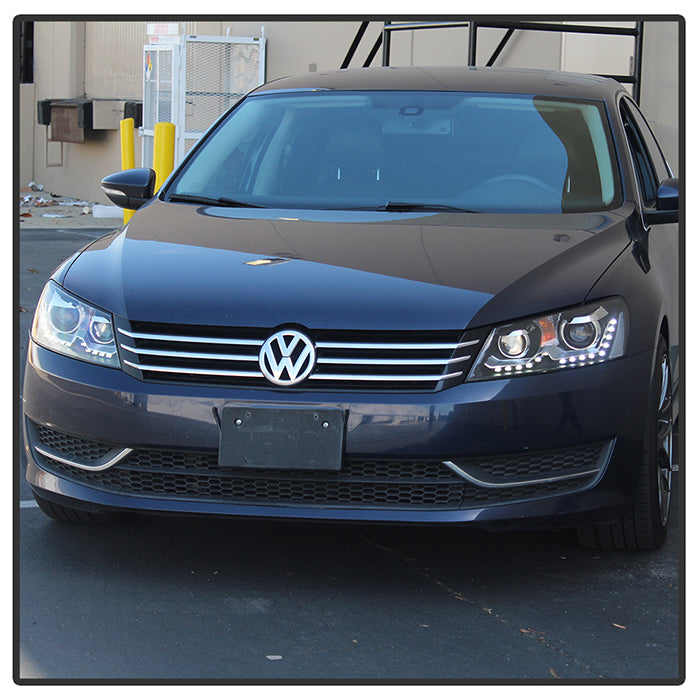 FR SPORT SPYDER Xtune Volkswagen Passat 12-14 OE Projector Headlights Not Compatible w/ Hid Black...