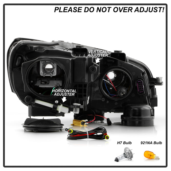 FR SPORT SPYDER Xtune Volkswagen Passat 12-14 OE Projector Headlights Not Compatible w/ Hid Black...