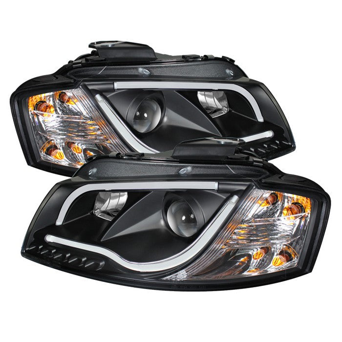 Spyder Audi A3 06-08 Projector Headlights Halogen Model- Light Tube DRL Blk PRO-YD-AA306-LTDRL-BK 5071934