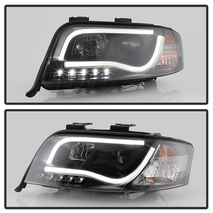Spyder Audi A6 02-04 Projector Headlights Halogen ModelLight Tube DRL Blk PRO-YD-ADA601-LTDRL-BK 5071873