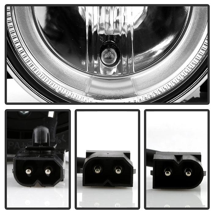 FR SPORT Spyder BMW E34 5-Series 89-94 Projector Headlights NO FIT 750 LED Halo Chrm...