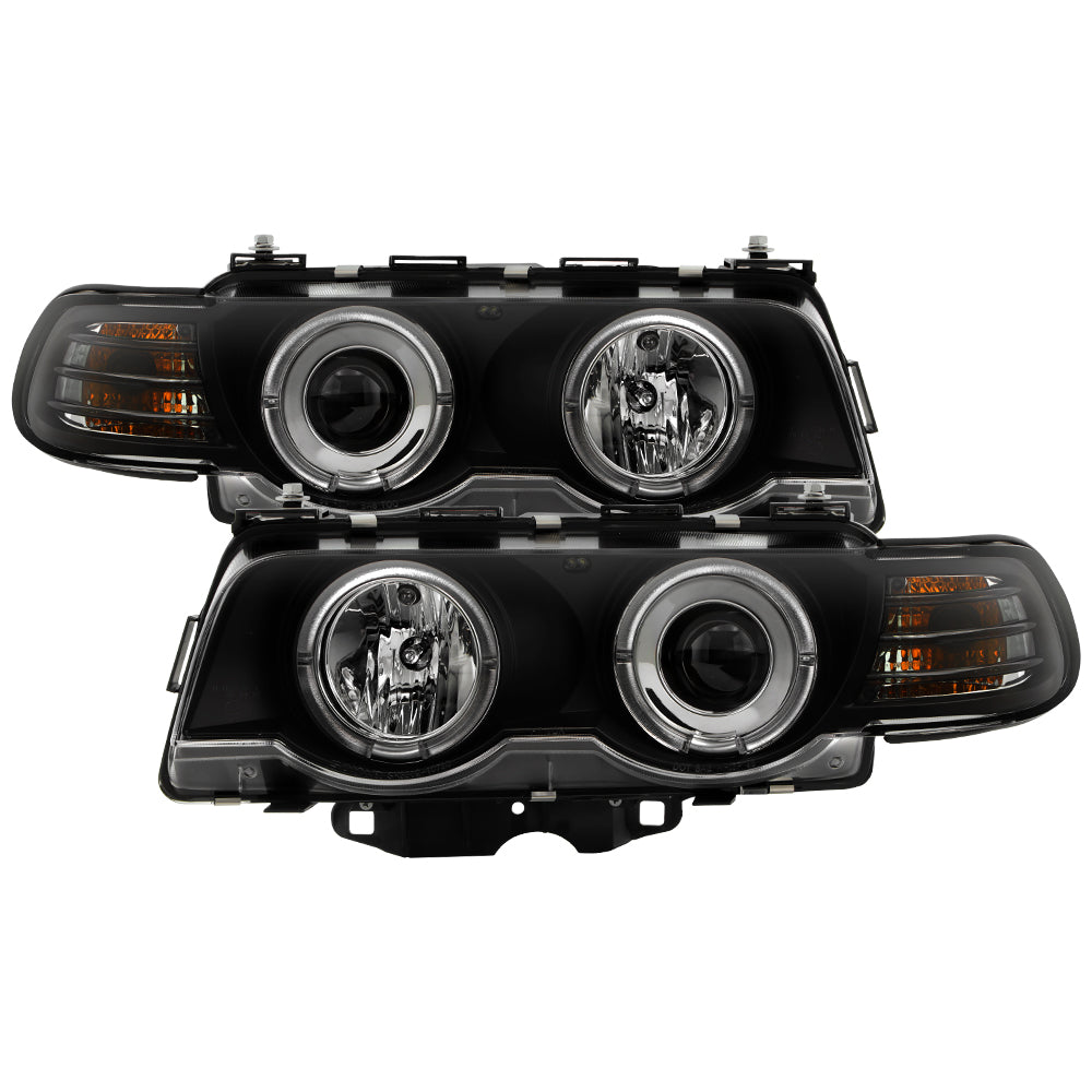 Spyder BMW E38 7-Series 99-01 Projector Headlights 1PC Xenon- LED Halo Blk PRO-YD-BMWE3899-HID-HL-BK 5008862