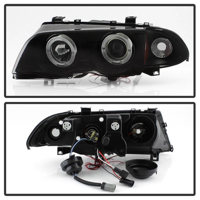 Spyder 99-01 BMW E46 3 Series 4DR Projector Headlights 1PC LED Halo (PRO-YD-BMWE46-4D-HL-AM-BSM) 5084804