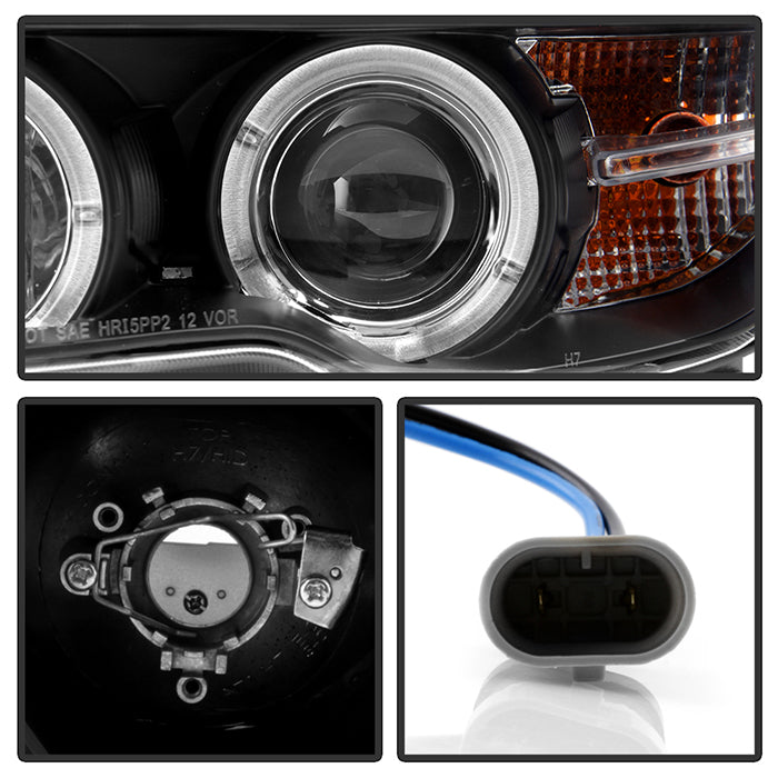 Spyder BMW E46 3-Series 04-06 2 DR Projector Halogen Model- LED Halo Blk PRO-YD-BMWE4604-2DR-HL-BK 5077141
