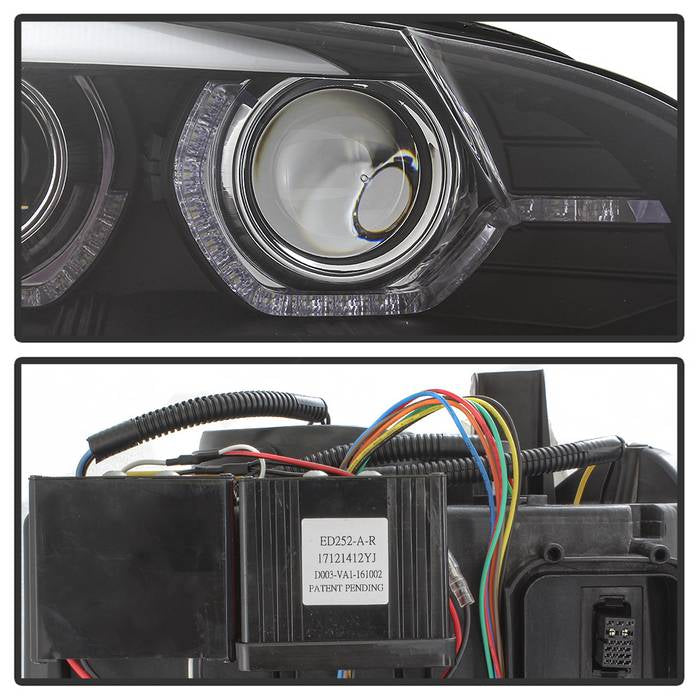 Spyder 07-10 BMW X5 E70 (HID Models Only) Projector Headlights - Black PRO-YD-BMWE7007-AFSHID-BK 5085481