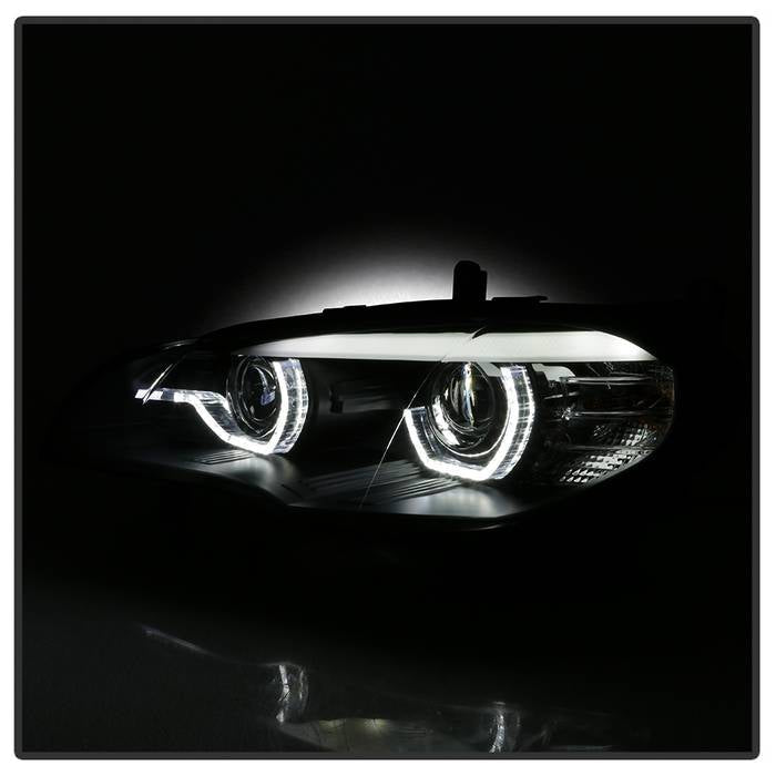 Spyder 07-10 BMW X5 E70 (HID Models Only) Projector Headlights - Black PRO-YD-BMWE7007-AFSHID-BK 5085481