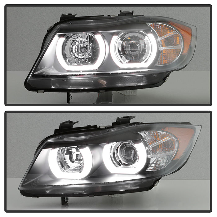 Spyder BMW E90 3-Series 06-08 4DR Headlights - AFS HID Only - Black PRO-YD-BMWE9005V2-AFSHID-BK 5083838