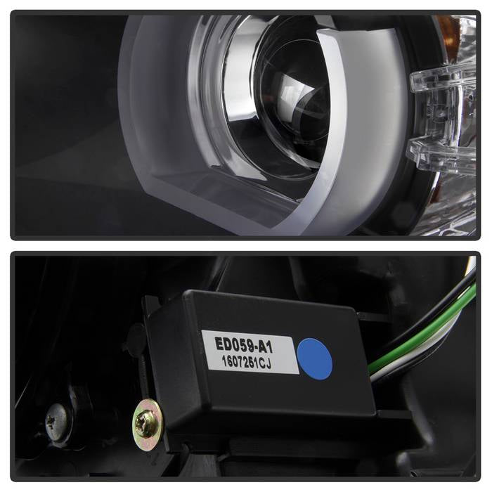 Spyder BMW E90 3-Series 06-08 4DR Headlights - Halogen Model Only - Black PRO-YD-BMWE9005V2-AM-BK 5083432