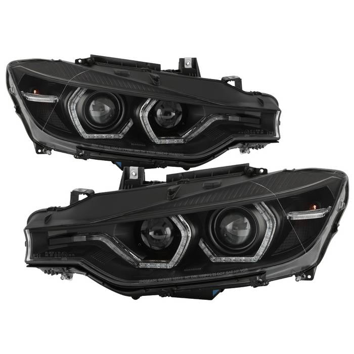 Spyder 12-14 BMW F30 3 Series 4DR Projector Headlights - Black PRO-YD-BMWF3012-AFSHID-BK 5086754