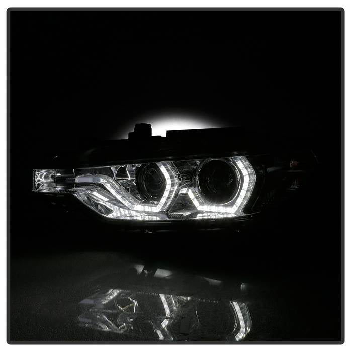 Spyder 12-14 BMW F30 3 Series 4DR Projector Headlights - LED DRL - Smoke (PRO-YD-BMWF3012-DRL-SM) 5084361