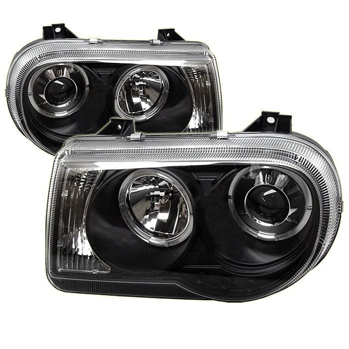 FR SPORT Spyder Chrysler 300C 05-10 Projector Headlights LED Halo LED Blk (Not Included)...