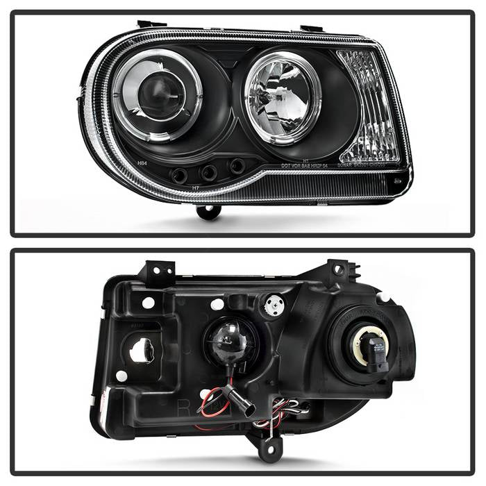 FR SPORT Spyder Chrysler 300C 05-10 Projector Headlights LED Halo LED Blk (Not Included)...