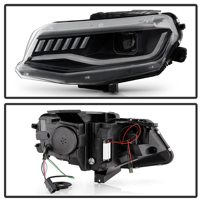 Spyder Chevy Camaro 16-18 (Do Not Fit Halogen) Projector Headlights Black PRO-YD-CCAM16HIDSI-SEQ-BK 5087379