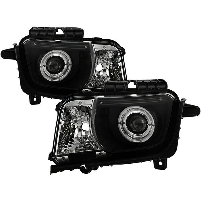 FR SPORT Spyder Chevy Camaro 10-13 Projector Headlights Dual Halo LED Halo Blk High/...