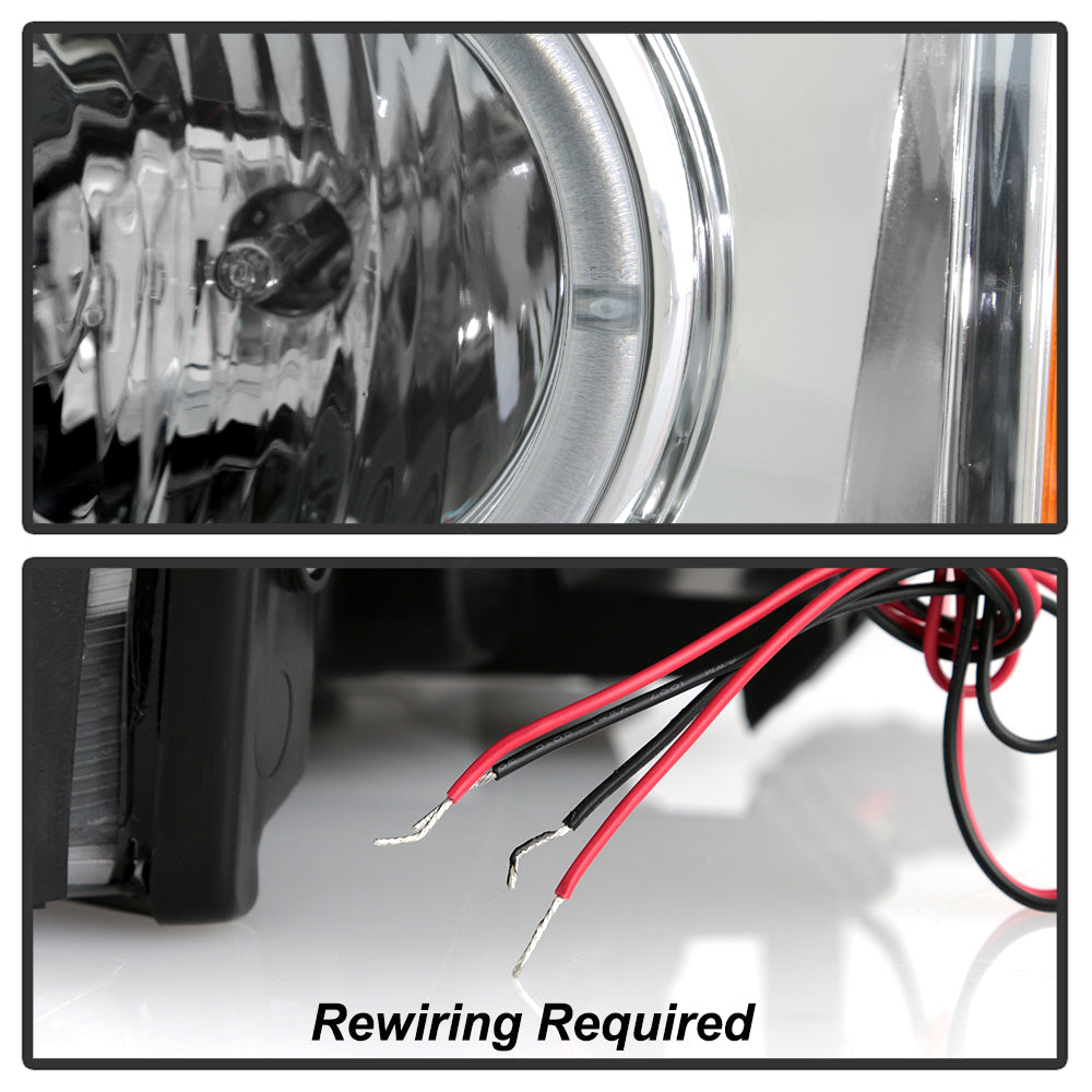 Spyder Cadillac Escalade 02-06 Projector Halogen Model- LED Halo DRL Chrm PRO-YD-CE02-DRL-C 5037930