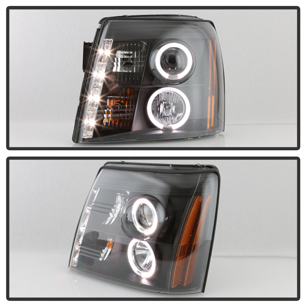 Spyder Cadillac Escalade 02-06 Projector Xenon/HID Model- LED Halo DRL Blk PRO-YD-CE02-HID-DRL-BK 5042286