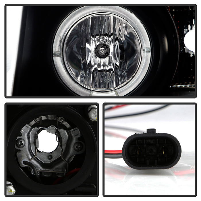 Spyder Chevy Silverado 1500 07-13 Projector Headlights LED Halo LED Blk PRO-YD-CS07-HL-BK 5009494