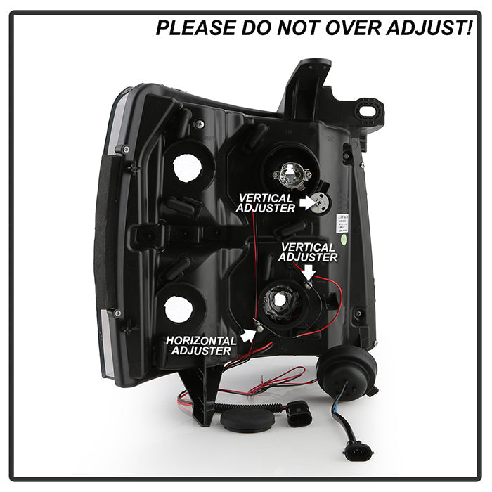 Spyder Chevy Silverado 1500 07-13 Projector Headlights LED Halo LED Blk PRO-YD-CS07-HL-BK 5009494