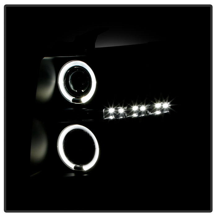 Spyder Chevy Silverado 1500 07-13 Projector Headlights LED Halo LED Blk PRO-YD-CS07-HL-BK 5009494