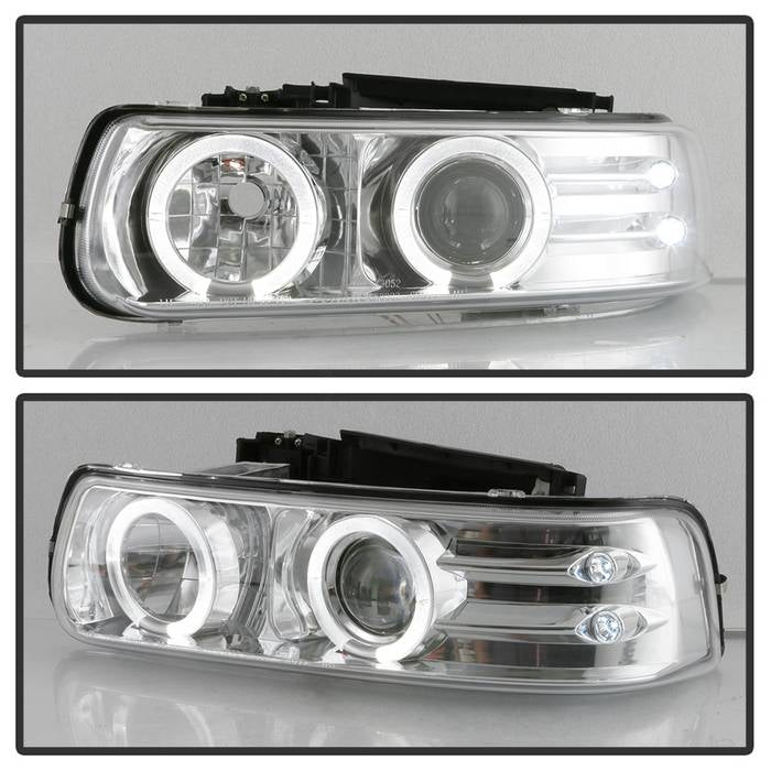 Spyder Chevy Silverado 1500/2500 99-02Projector Headlights LED Halo LED Chrome PRO-YD-CS99-HL-C 5009609
