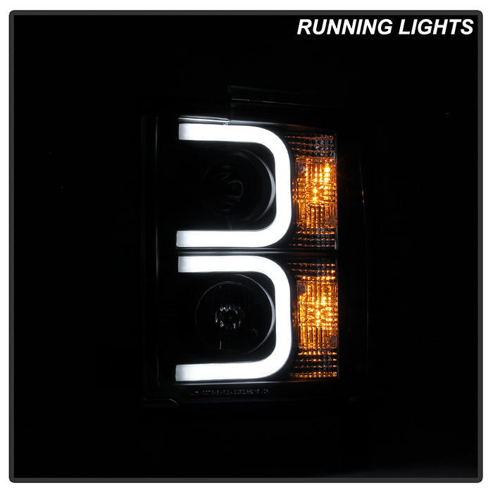 Spyder Chevy Silverado 2014-16 2500 HD Projector Headlights Light Bar DRL Blk PRO-YD-CSHD14-LBDRL-BK 5081032