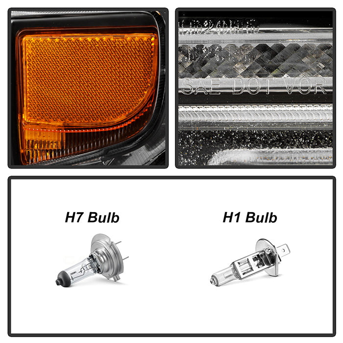SPYDER 20-23 Chevy Silverado 2500/3500 Proj Headlights - LED DRL - Black PRO-YD-CSHD20SI-SEQ-BK 5088796