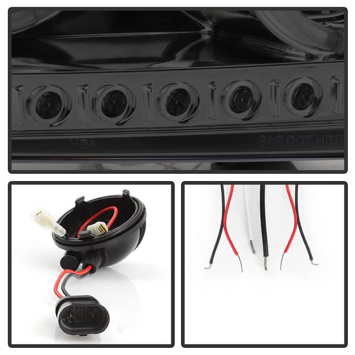 Spyder Dodge Charger 06-10 Projector Headlights Halogen Only - LED Halo LED Smke PRO-YD-DCH05-LED-SM 5009753