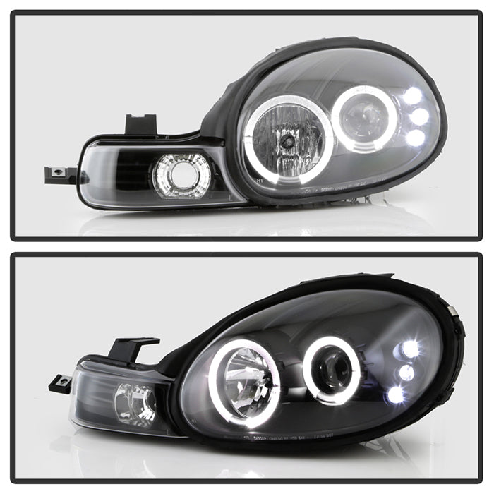 Spyder Dodge Neon 00-02 Projector Headlights LED Halo LED Black High H1 Low H1 PRO-YD-DN00-HL-BK 5009906