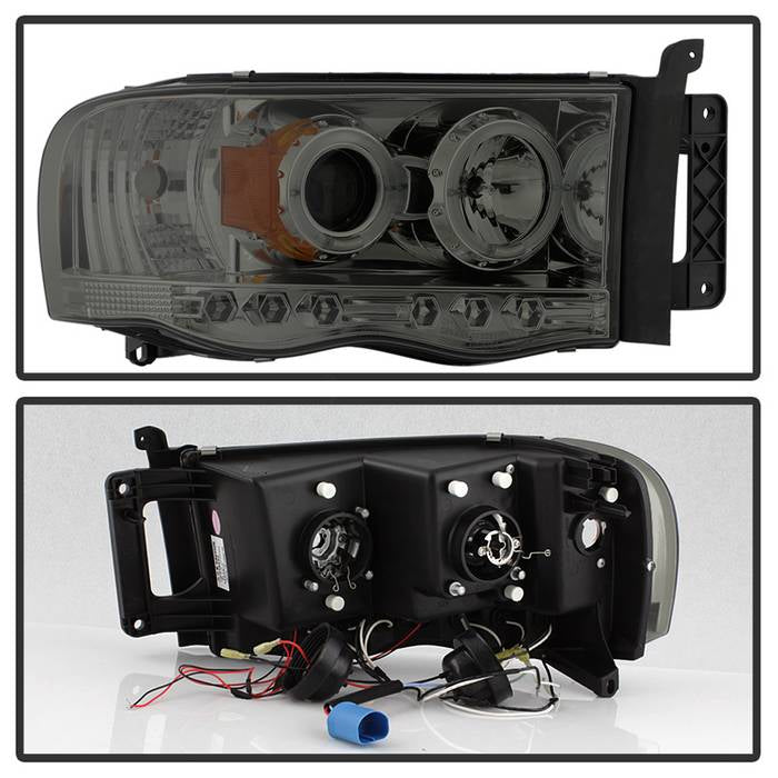 Spyder Dodge Ram 1500 02-05/Ram 2500 03-05 Projector Headlights LED Halo LED Smke PRO-YD-DR02-HL-SMC 5009999