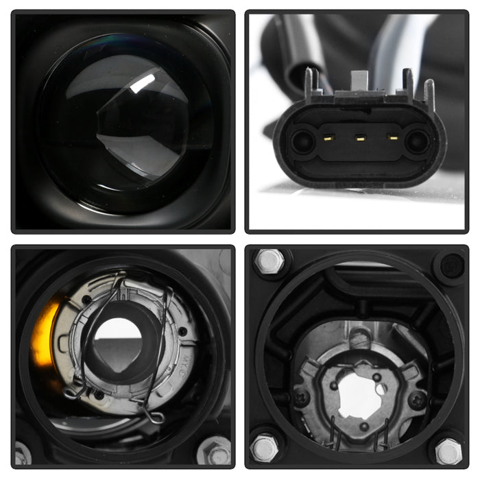 Spyder Dodge Ram 1500 06-08 V2 Projector Headlights - Light Bar DRL - Black (PRO-YD-DR06V2-LB-BK) 5085306