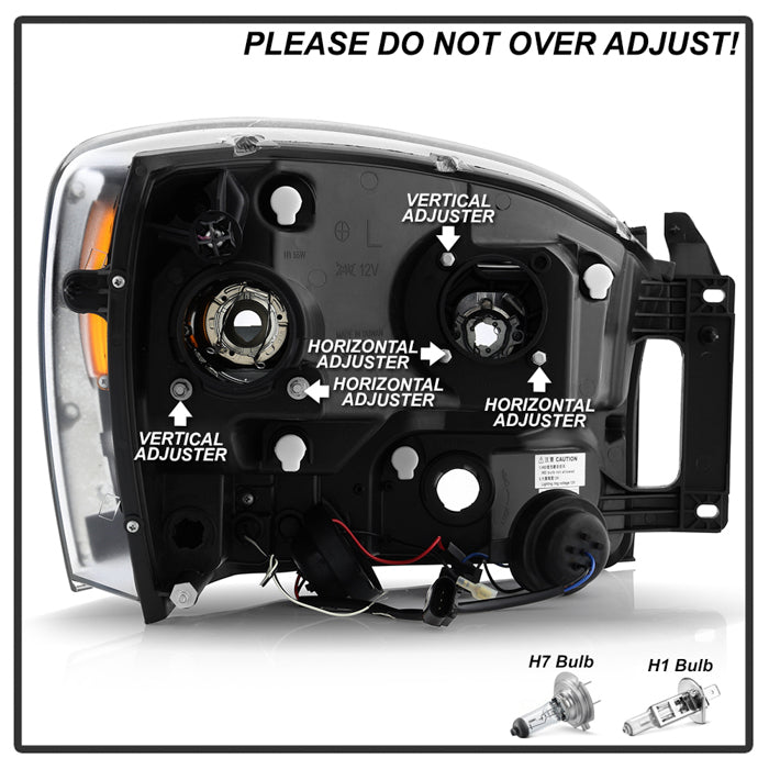 Spyder Dodge Ram 1500 06-08 V2 Projector Headlights - Light Bar DRL - Black (PRO-YD-DR06V2-LB-BK) 5085306